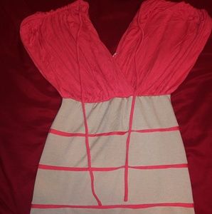 Muave and Tan Mini Dress